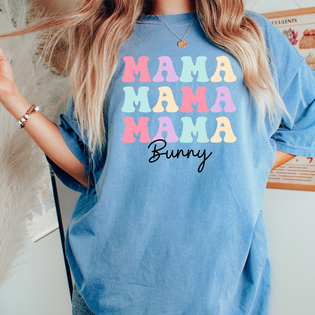 Mama Bunny (Pastel) Easter Mom DTF TRANSFER