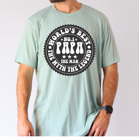 World's Best Papa Father's Day DTF TRANSFER or UV DTF STICKER