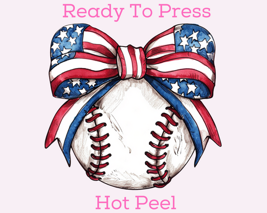 Coquette Baseball 4th of July DTF TRANSFER