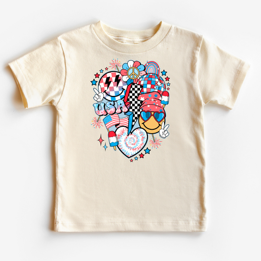 Retro USA Collage Patriotic DTF TRANSFER or UV DTF STICKER