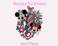 Mickey Minnie Collage Patriotic Disney DTF TRANSFER