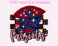 Patriots School Mascot football DTF TRANSFER or UV DTF STICKER