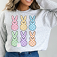 Checkered Bunny Easter Peeps Collage Easter DTF TRANSFER