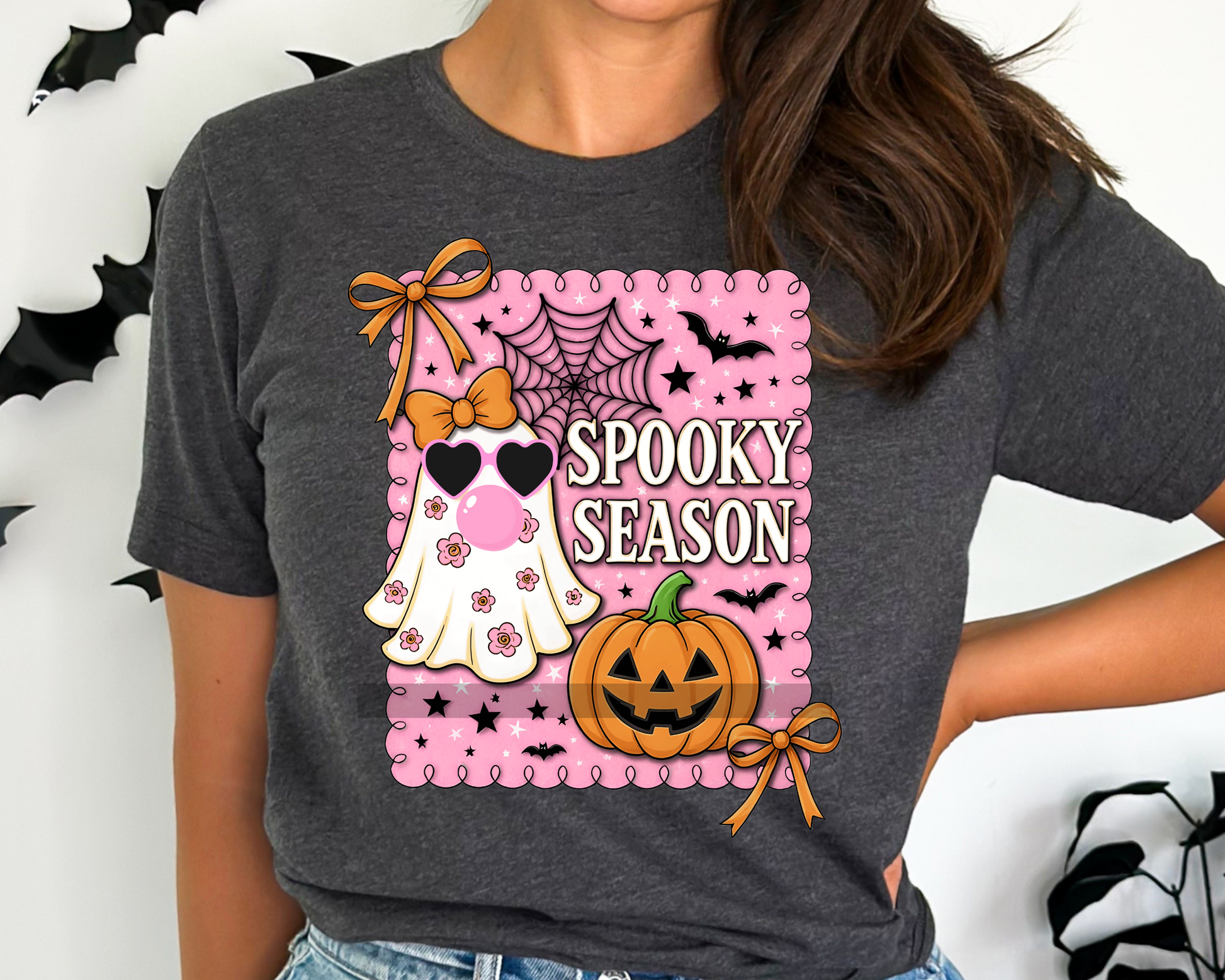 Ghost Spooky Season Card Stamps Halloween DTF TRANSFER or UV DTF STICKER DECAL