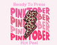 Pinktober With Leopard Bolt DTF TRANSFER