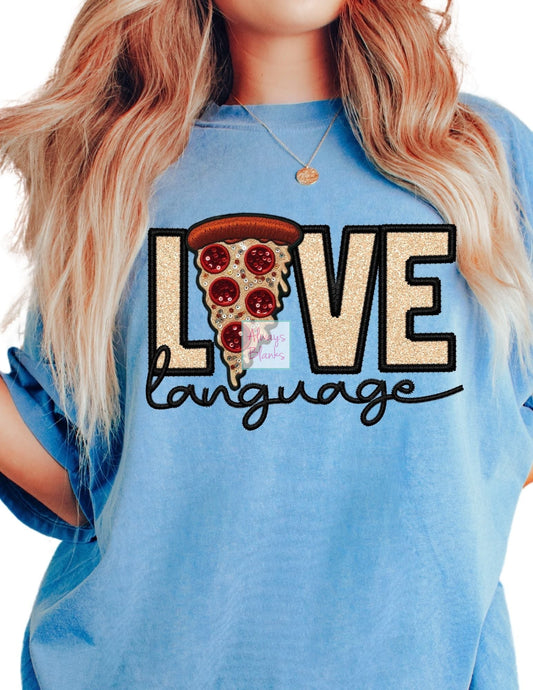 Love Pizza DTF TRANSFER or UV DTF STICKER DECAL