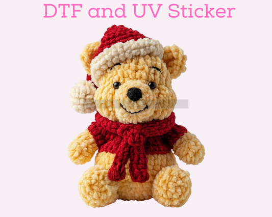 Magical Dog Christmas DTF TRANSFER or UV DTF STICKER