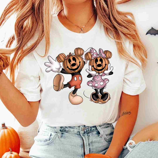 Pumpkin Minnie And Mickey DTF TRANSFER