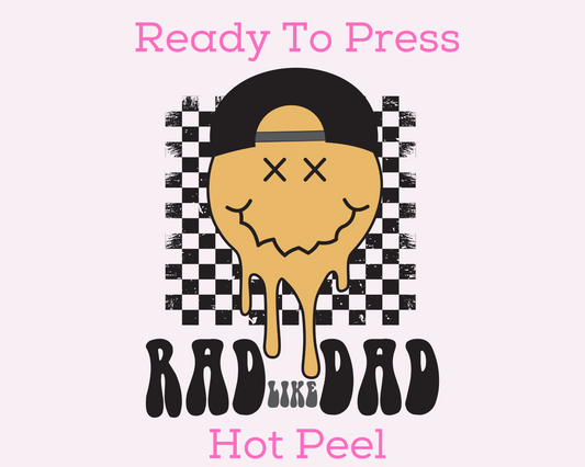 Rad Like Dad Kids DTF TRANSFER or UV DTF STICKER DECAL