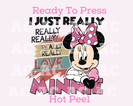 Really Love Minnie DTF TRANSFER