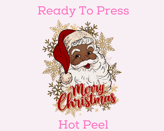 Black Santa (Red) DTF TRANSFER