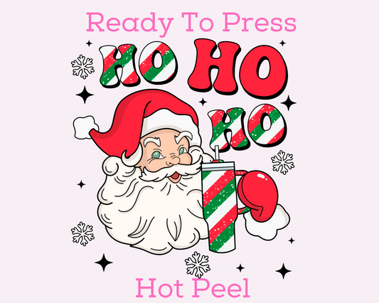 Ho Ho Ho Santa (Red And Green) DTF TRANSFER