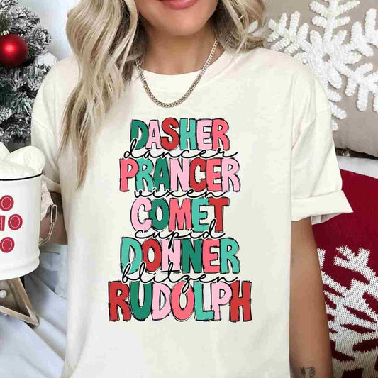 Santa's Reindeer DTF TRANSFER