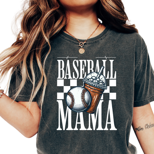 Baseball Mama Coffee Baseball DTF TRANSFER