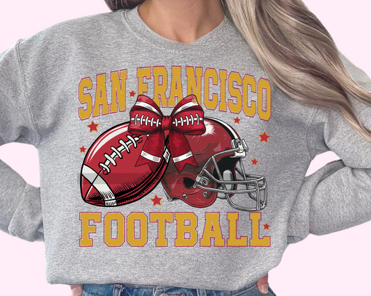 Red San Francisco Football DTF TRANSFER or UV DTF STICKER