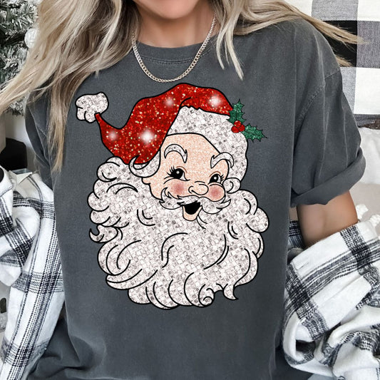 Santa (Faux Sequins) DTF TRANSFER