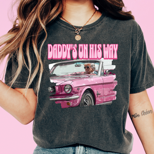 Daddy's On His Way Trendy DTF TRANSFER or UV DTF STICKER DECAL