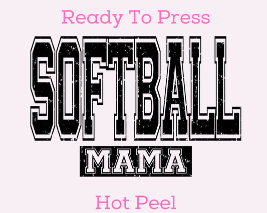 Softball Mama Softball Mom DTF TRANSFER or UV DTF STICKER DECAL