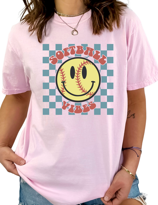 Softball Vibes DTF TRANSFER or UV DTF STICKER DECAL