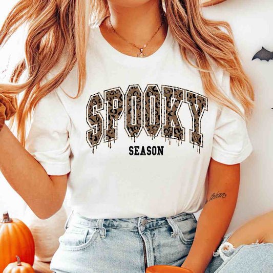 Spooky Leopard Varsity DTF TRANSFER