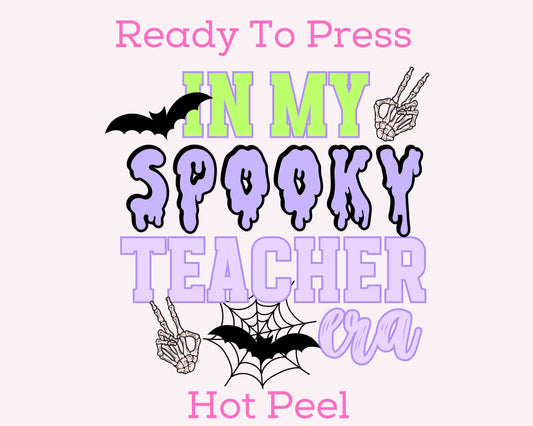 Spooky Teacher Era DTF TRANSFER or UV DTF STICKER DECAL