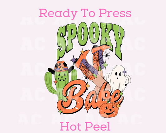 Western Spooky Babe DTF TRANSFER or UV DTF STICKER