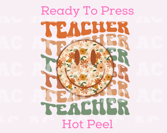 Teacher Retro Vibes DTF TRANSFER