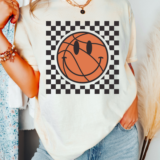 Checkered Basketball DTF TRANSFER or UV DTF STICKER