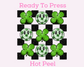 Faux Lucky Checkered Sequins St. Patrick's Day DTF TRANSFER