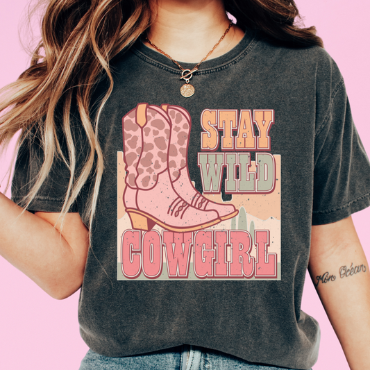 Stay Wild Cowgirls (Distressed) Western DTF TRANSFER or UV DTF STICKER