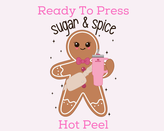 Sugar And Spice Gingerbread DTF TRANSFER or UV DTF STICKER