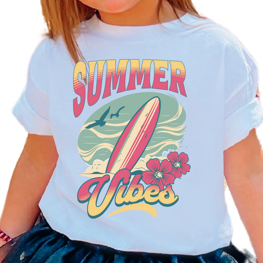 Summer Vibes Summer DTF TRANSFER or UV DTF STICKER