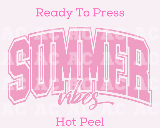 Summer Vibes DTF TRANSFER or UV DTF STICKER