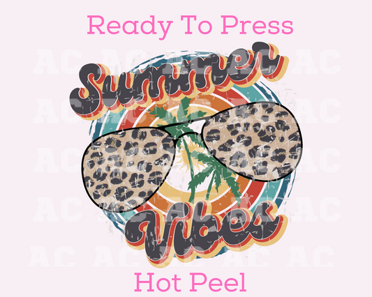 Summer Vibes Leopard DTF TRANSFER