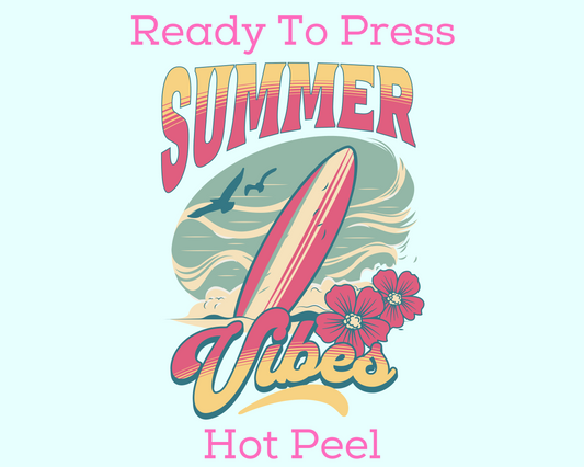 Summer Vibes Summer DTF TRANSFER or UV DTF STICKER