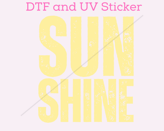 Sun Shine Distressed  DTF TRANSFER