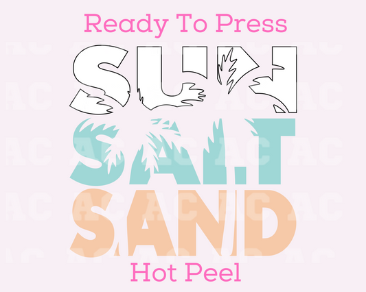 Sun Salt Sand (Palm) DTF TRANSFER or UV DTF STICKER