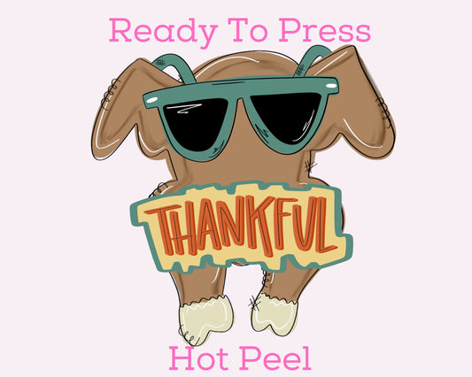 Thankful Turkey DTF TRANSFER or UV DTF STICKER DECAL