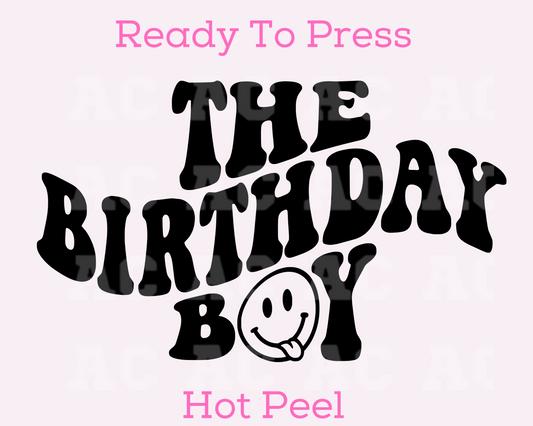 Birthday Boy DTF TRANSFER or UV DTF STICKER DECAL
