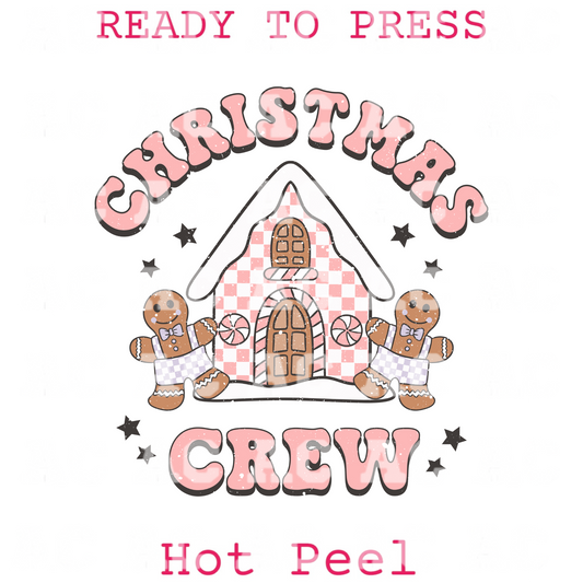 Christmas Crew Girl DTF TRANSFER or UV DTF STICKER