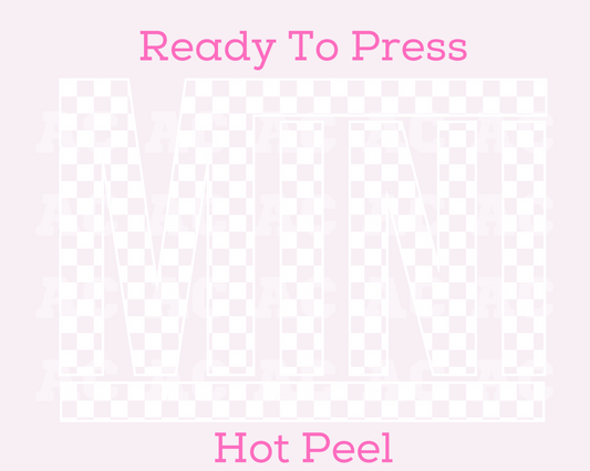 Vans Mini (White) DTF TRANSFER or UV DTF STICKER DECAL