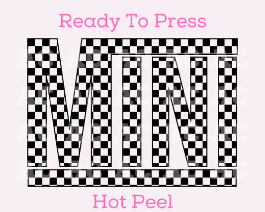 Vans Mini (Black) DTF TRANSFER or UV DTF STICKER DECAL