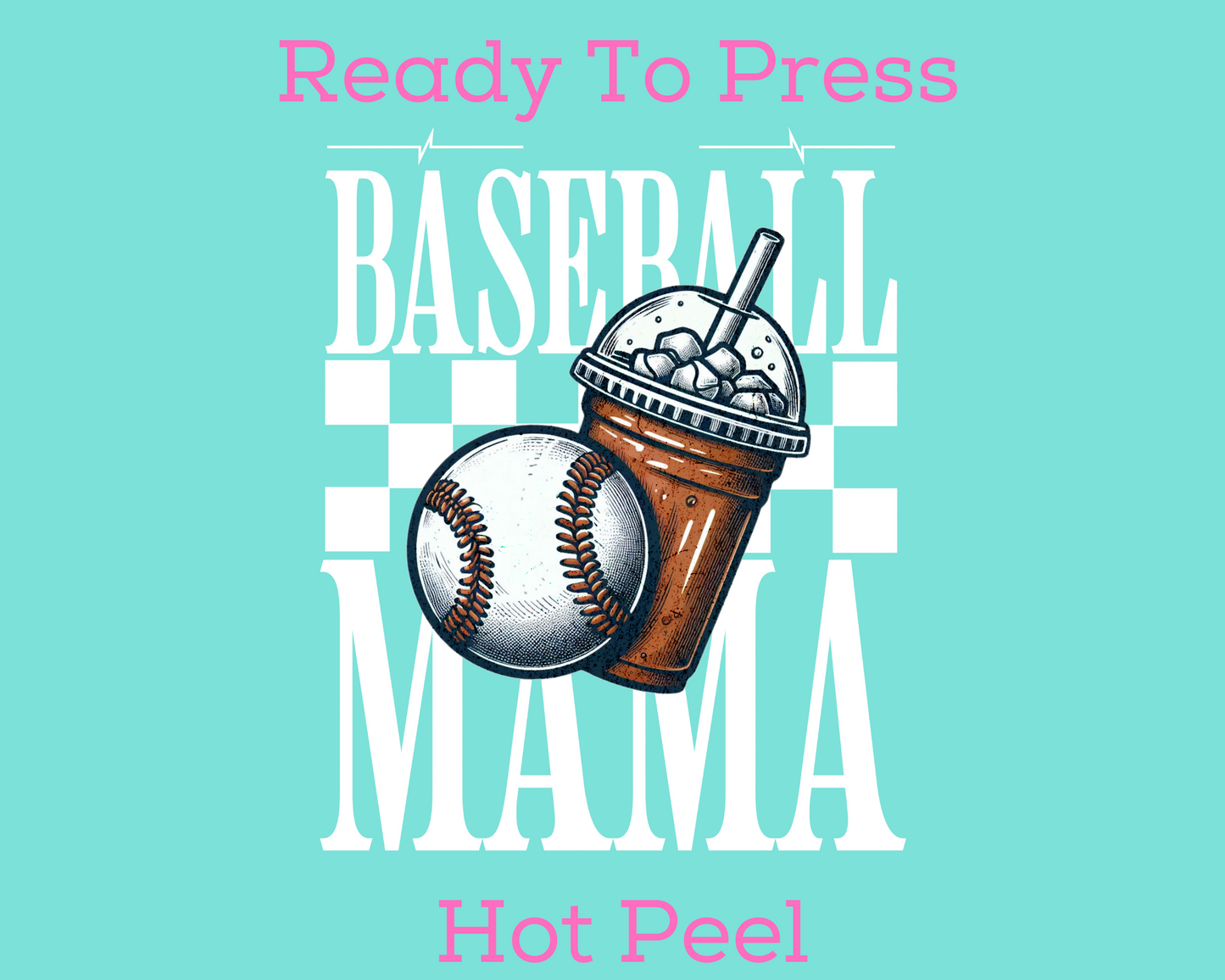 Baseball Mama Coffee Baseball DTF TRANSFER