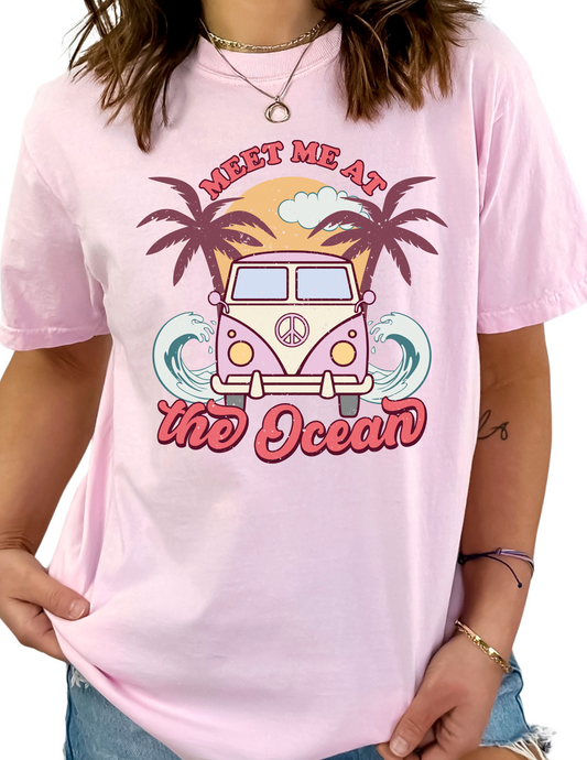 Meet Me At the Ocean Summer DTF TRANSFER or UV DTF STICKER