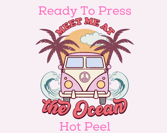 Meet Me At the Ocean Summer DTF TRANSFER or UV DTF STICKER