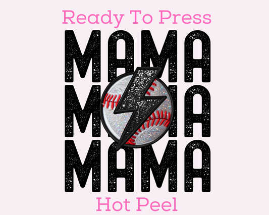 Baseball Mama DTF TRANSFER or UV DTF STICKER