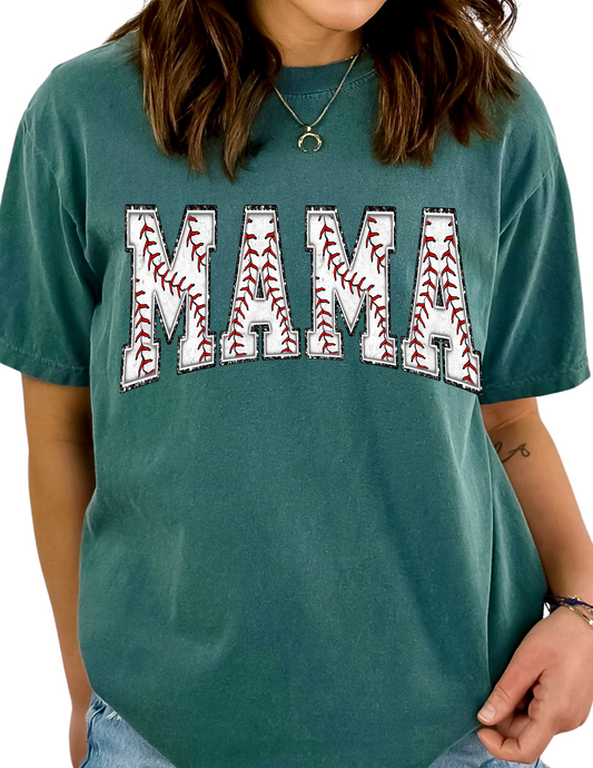 Varsity Letter Baseball Mama DTF TRANSFER or UV DTF STICKER