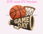 Faux Yarn Basketball Game Day Sports DTF TRANSFER