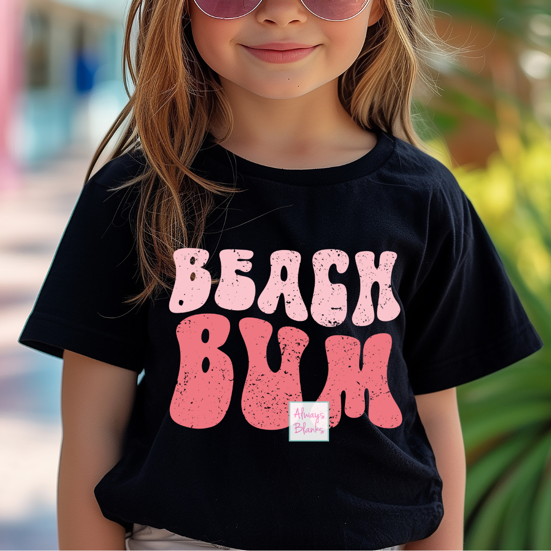 Beach Bum Pink (Distressed) Summer DTF TRANSFER