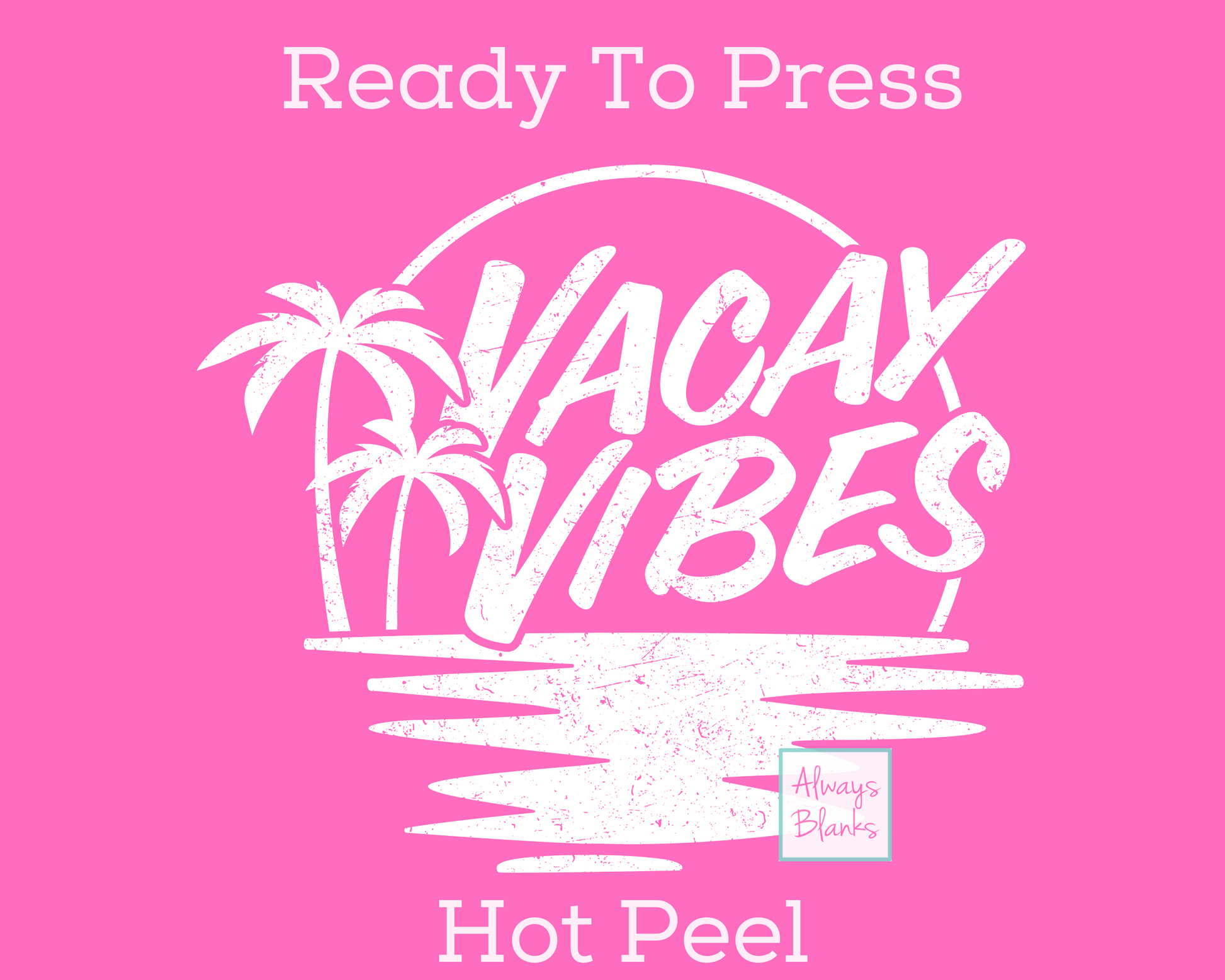 Vacay Vibes Beach White (Distressed) Spring Break Summer DTF TRANSFER